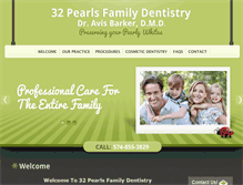 Tablet Screenshot of 32pearlsfamilydentistry.com